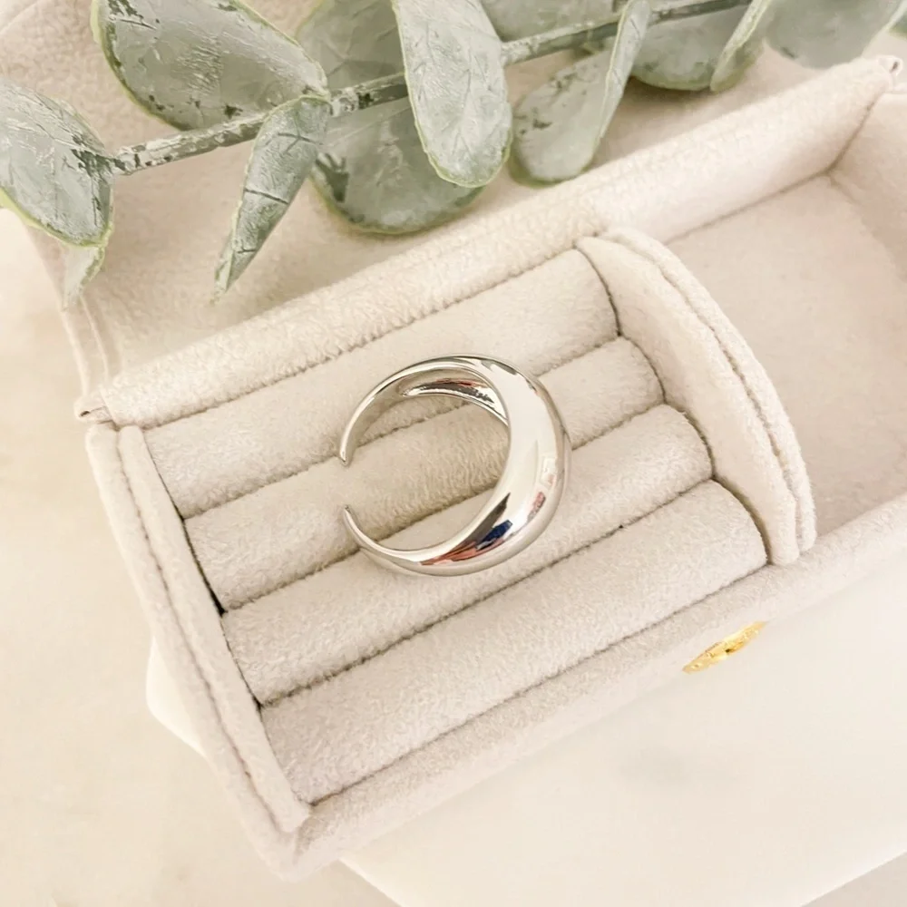 925 Sterling Silver Dome Ring Chunky Ring Thumb Ring Thick Ring Boho Ring